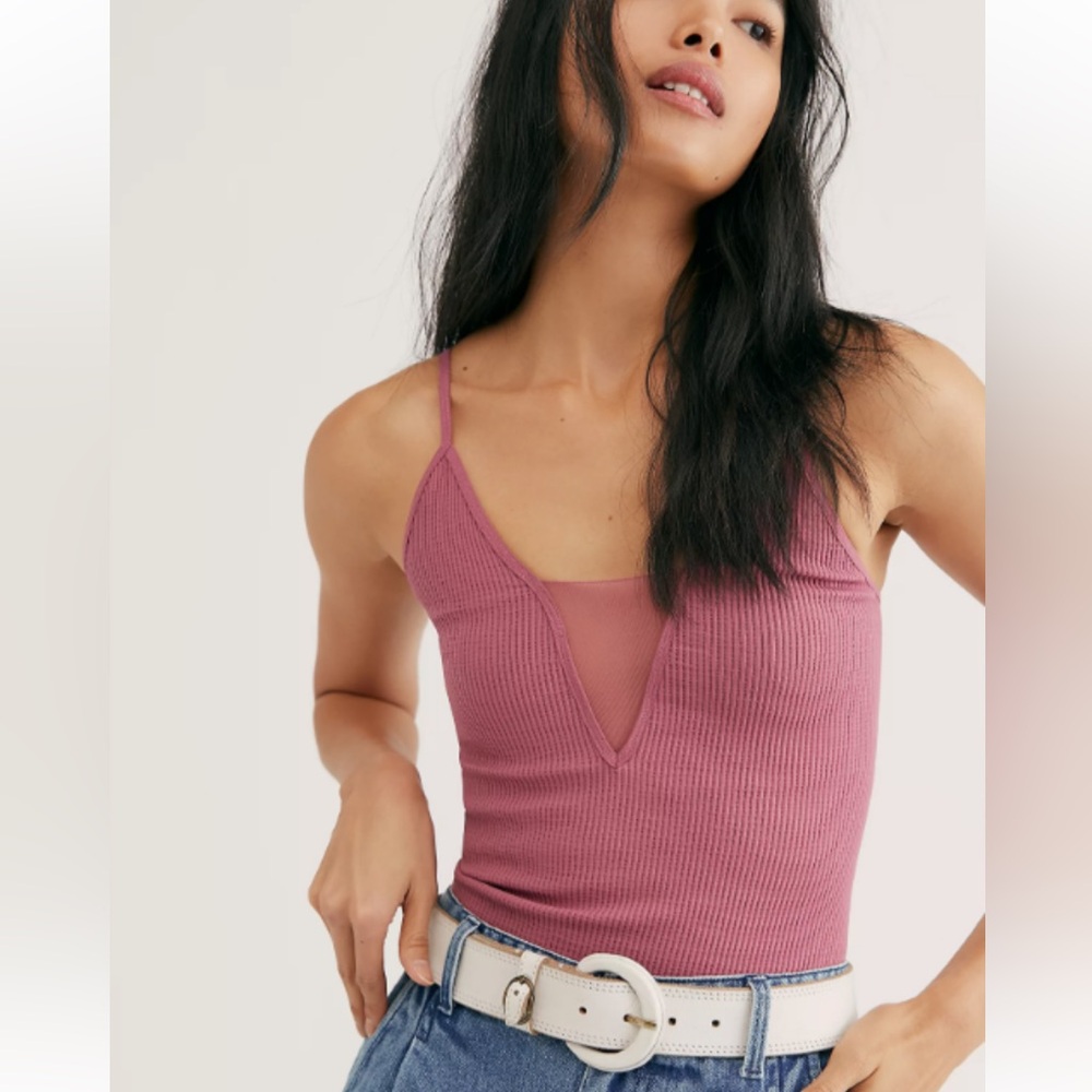 Intimately Free People Come Around Ribbed Cami Tank Top | Mauve Color
